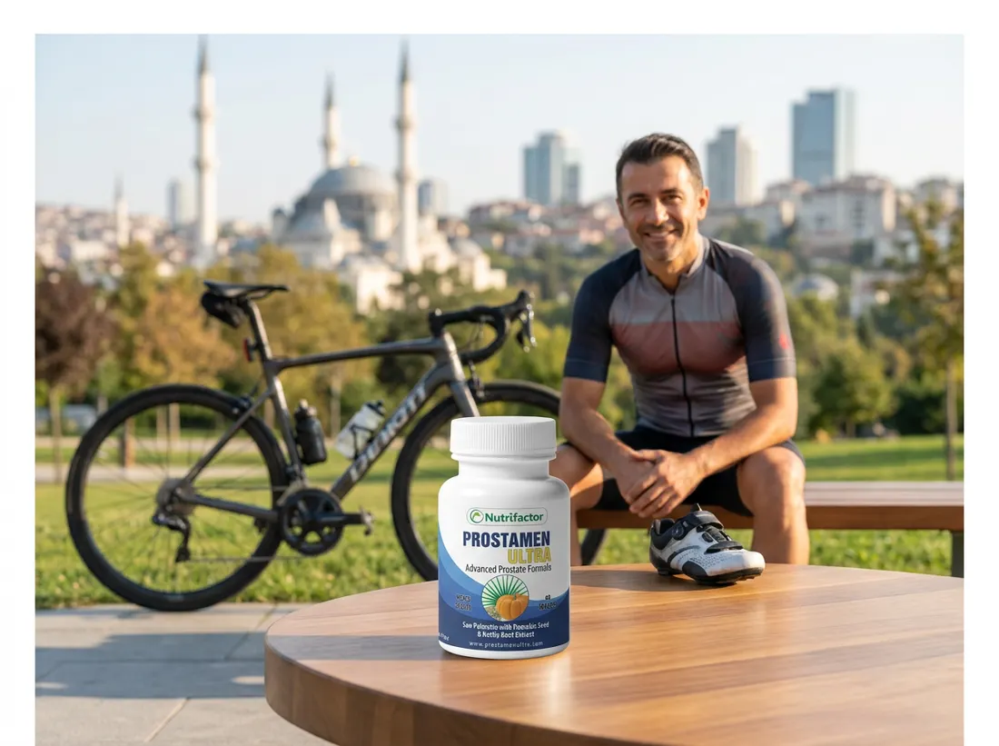 Açık havada bisiklete binen aktif bir erkek